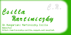 csilla martiniczky business card